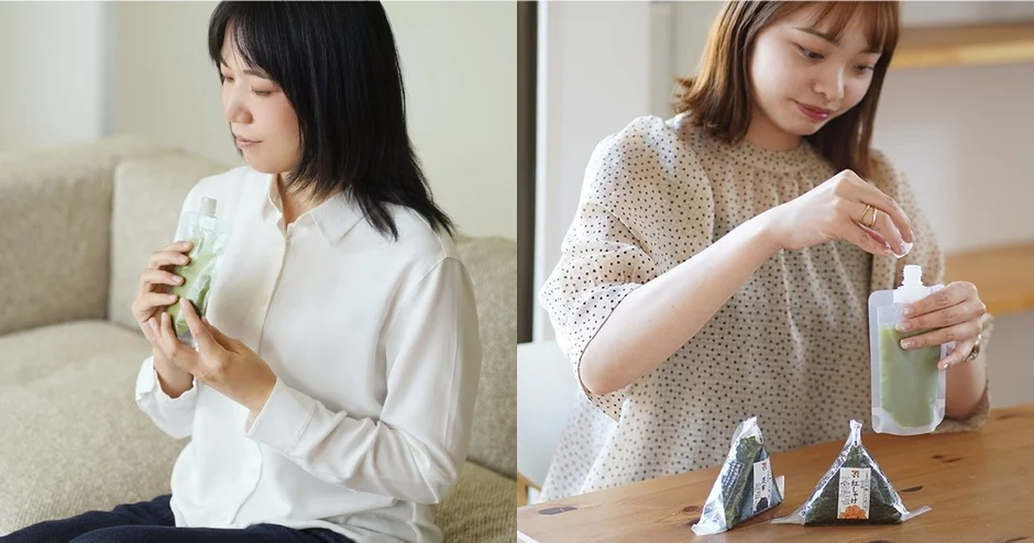 女性がドリンクを楽しんでいる様子