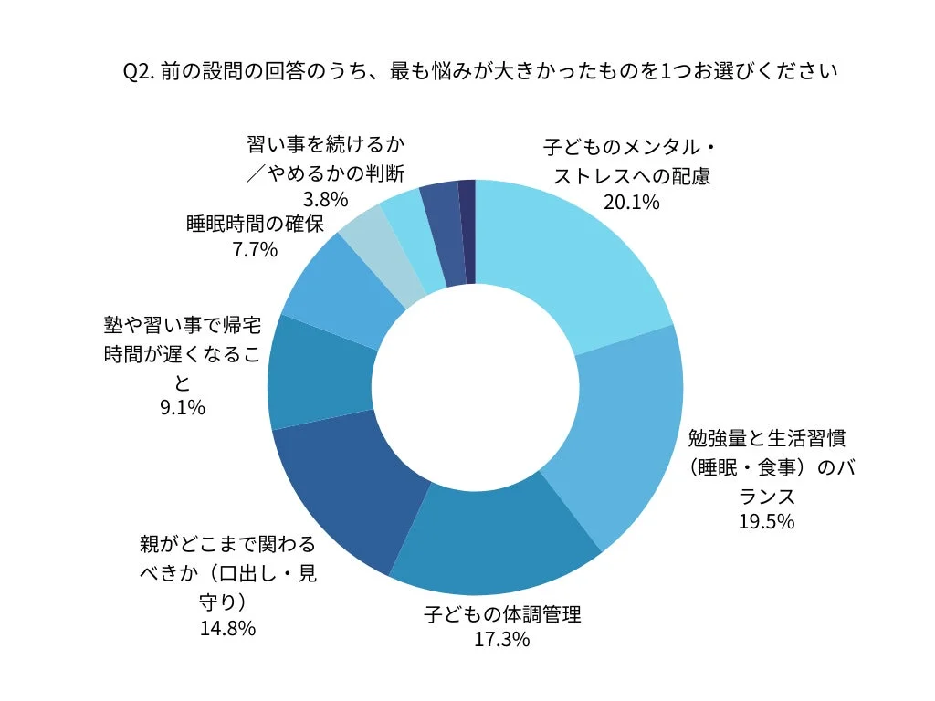 最も悩みが大きかったもの