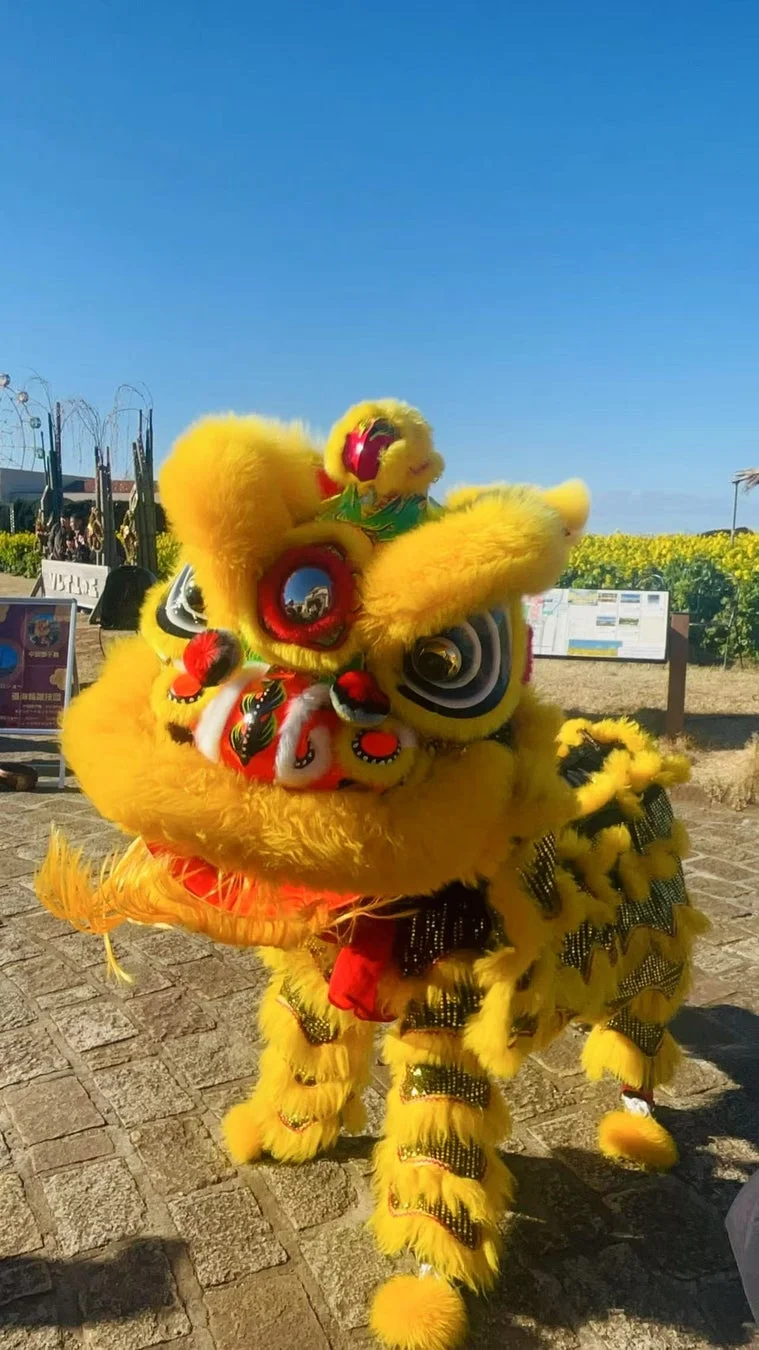 獅子舞 中国獅子舞 黄色