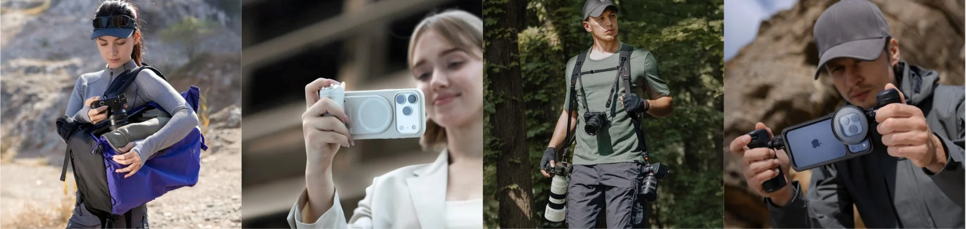 PGYTECH製品と撮影風景