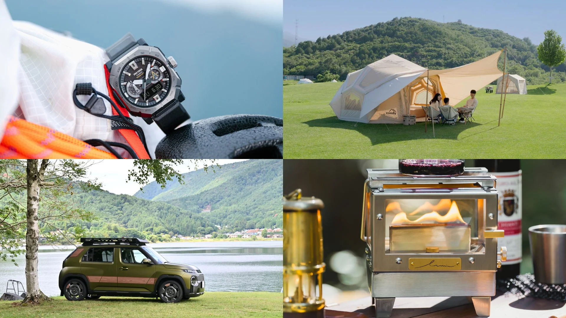 PRO TREKとキャンプ風景