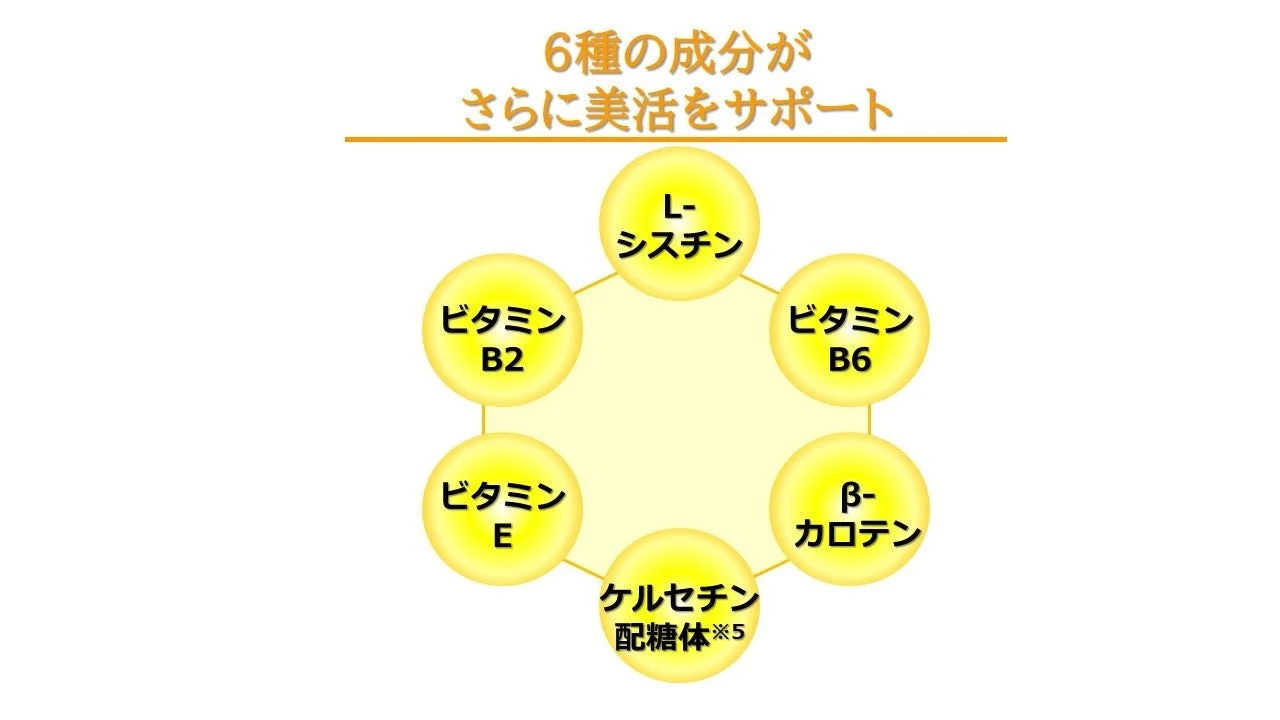 6種の成分がさらに美活をサポート
