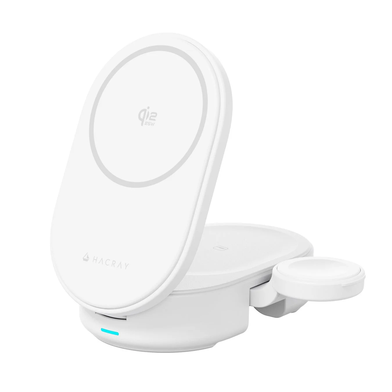 HACRAY Qi2 25W 3in1 充電スタンド 青いライト