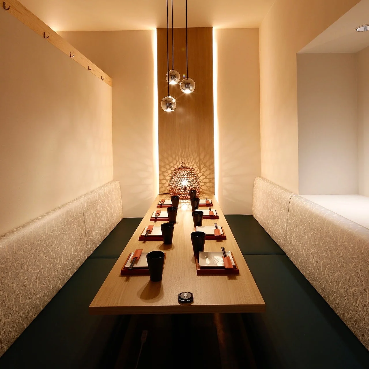 落ち着いた雰囲気の個室