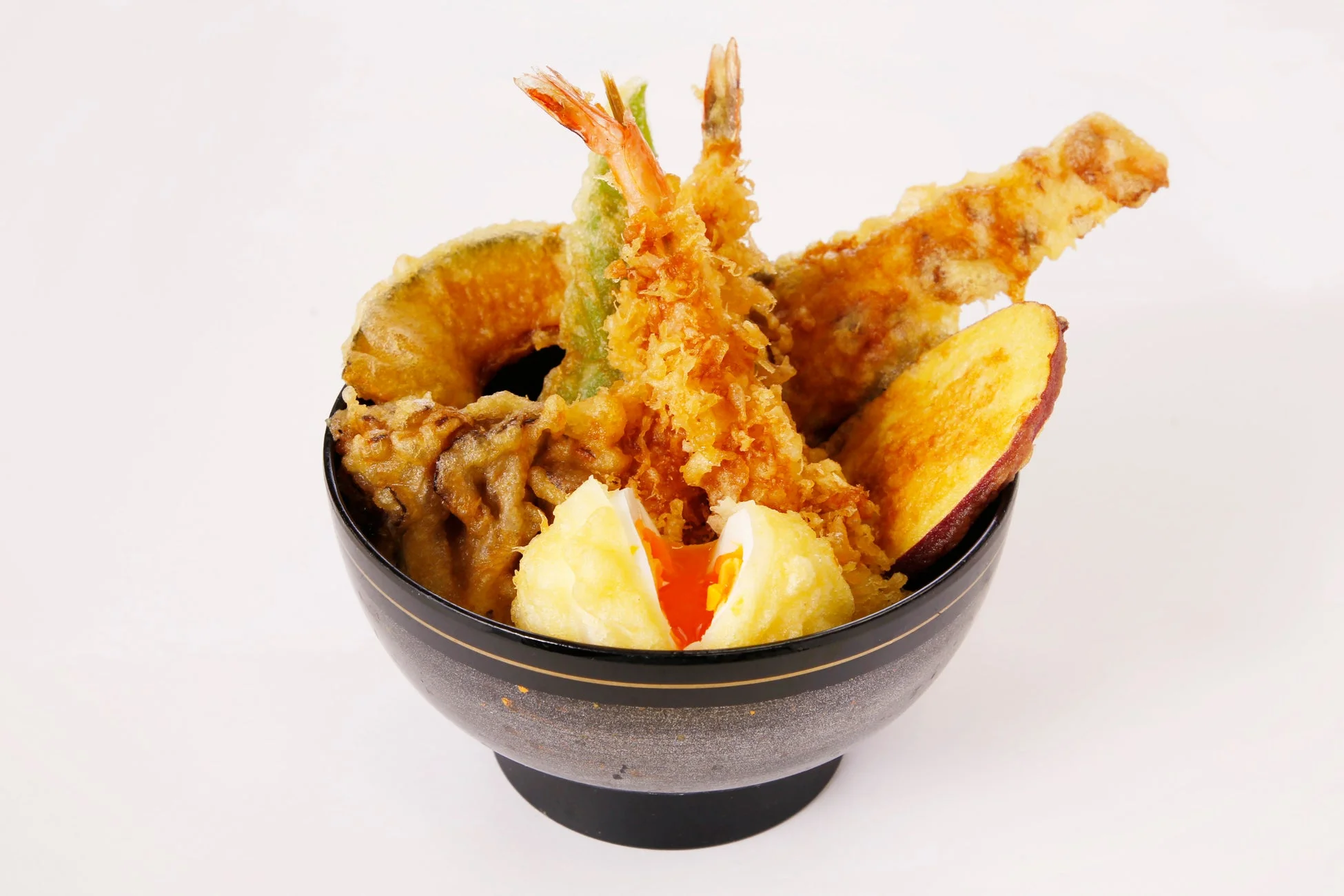 天ぷら、天丼、海老天、野菜天、半熟卵天、和食、揚げ物、料理、食事