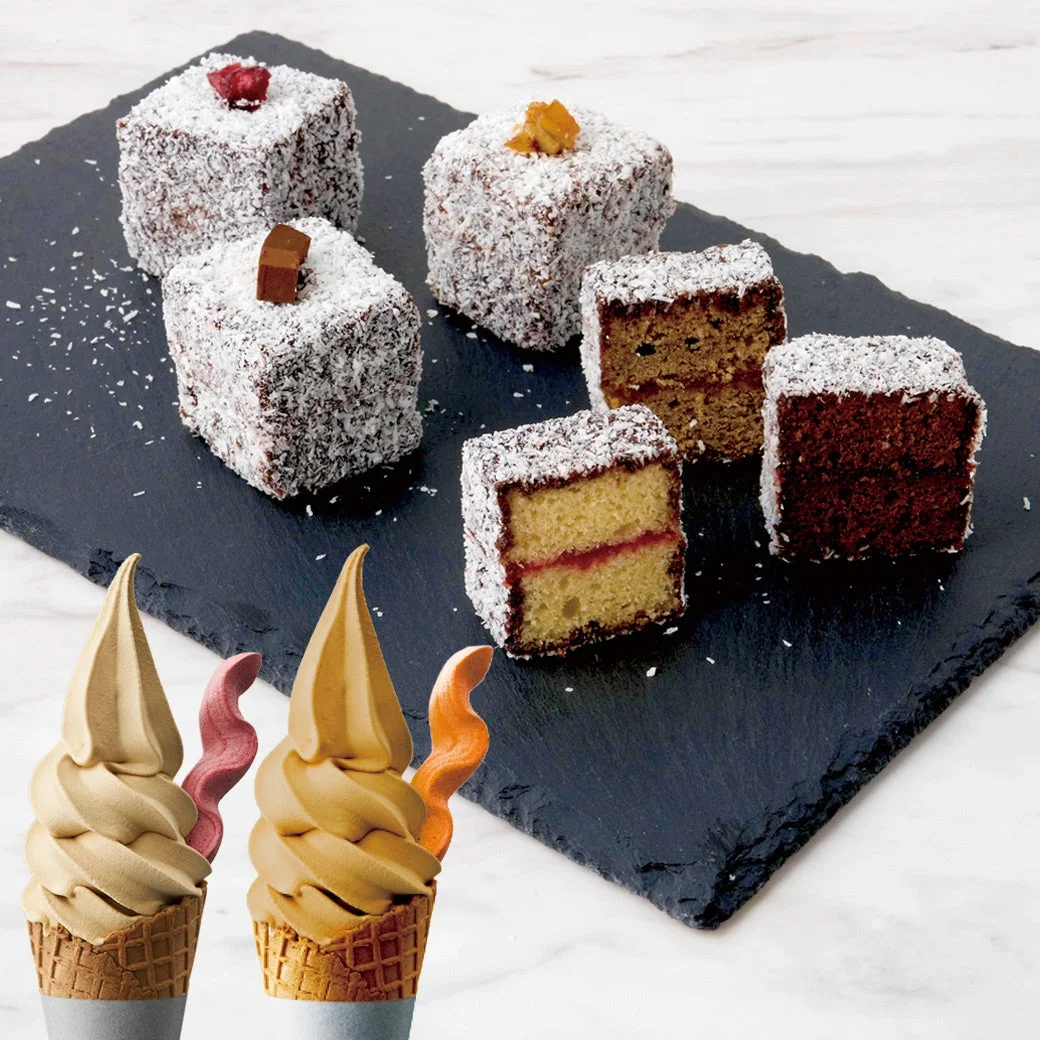 ＆EARL GREYのラミントンとドリンク