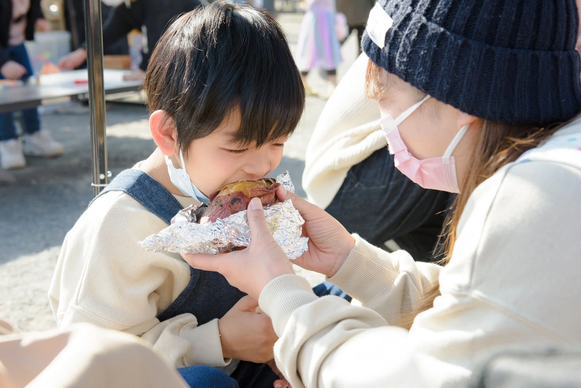 親子 焼き芋