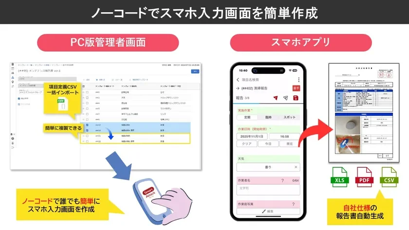 ノーコードでスマホ入力画面を簡単作成