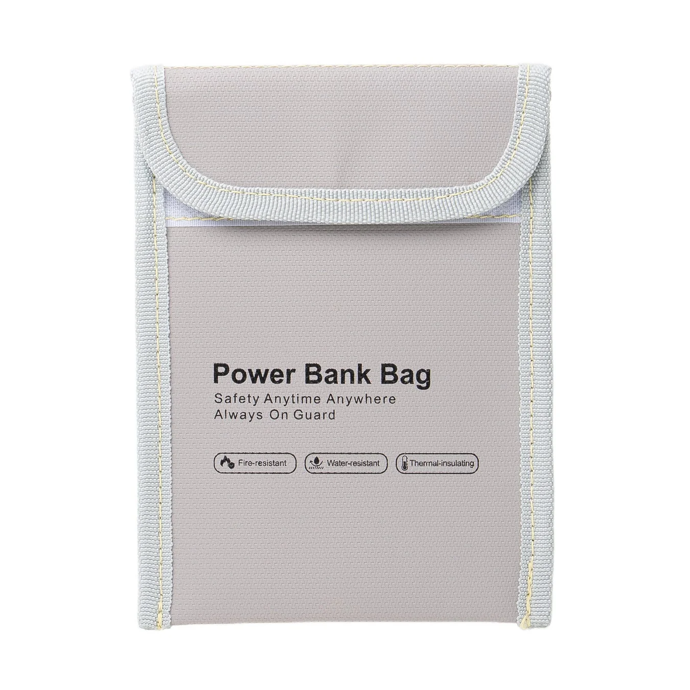 グレーのモバイルバッテリーケース