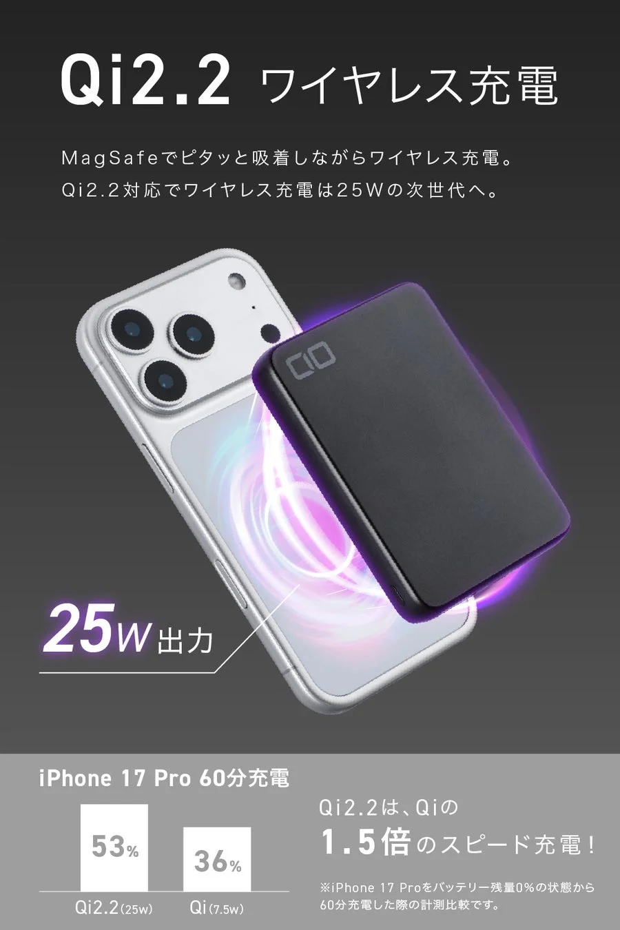 Qi2.2ワイヤレス充電