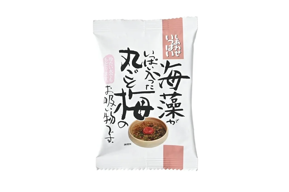 海藻がいっぱい入った丸ごと梅のお吸い物 パッケージ