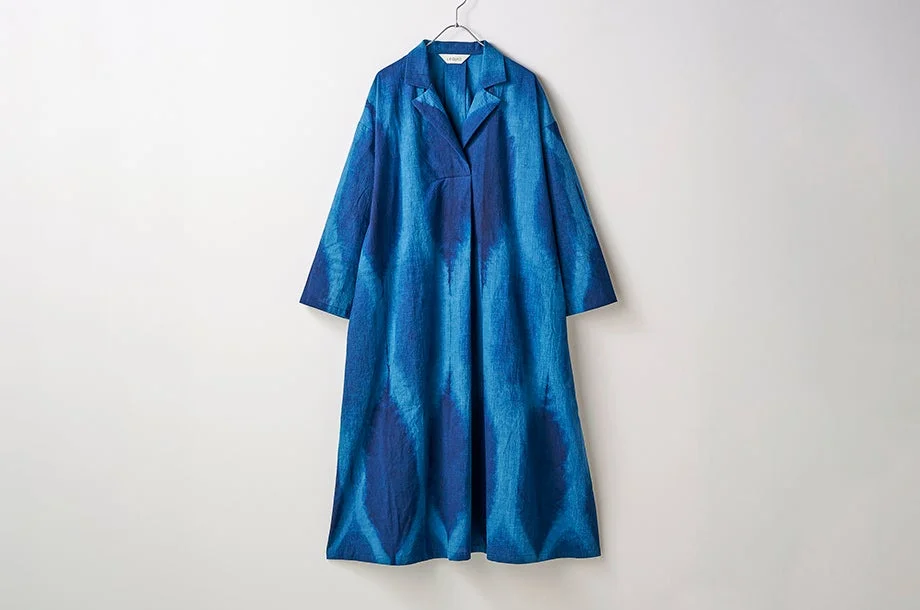 LEQUIO 琉球藍シャツワンピース