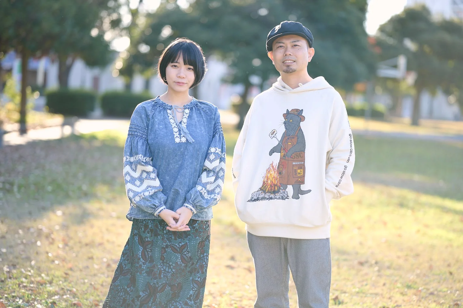 公園で焚き火をするイメージ