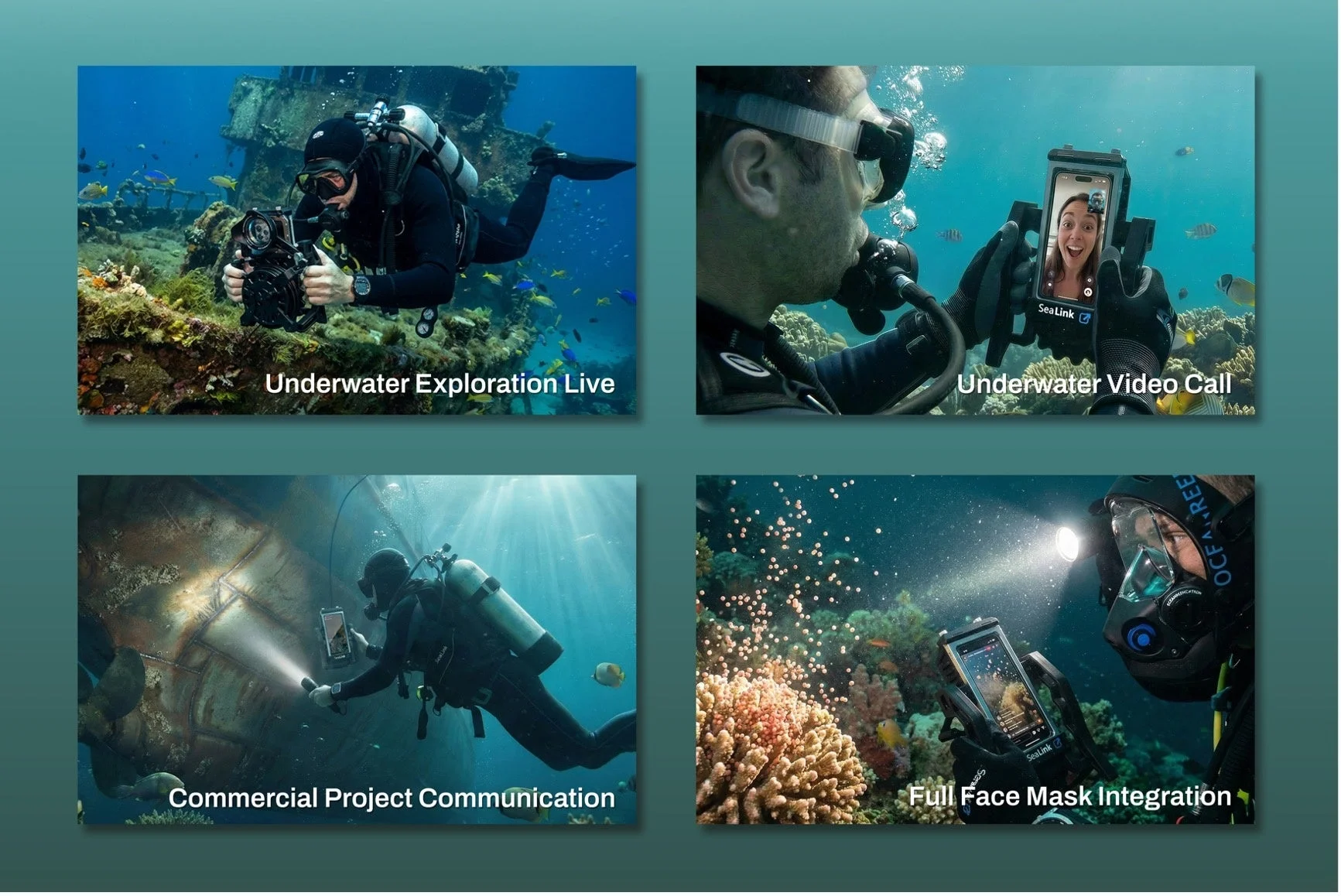 水中ビデオ通話などの利用シーン