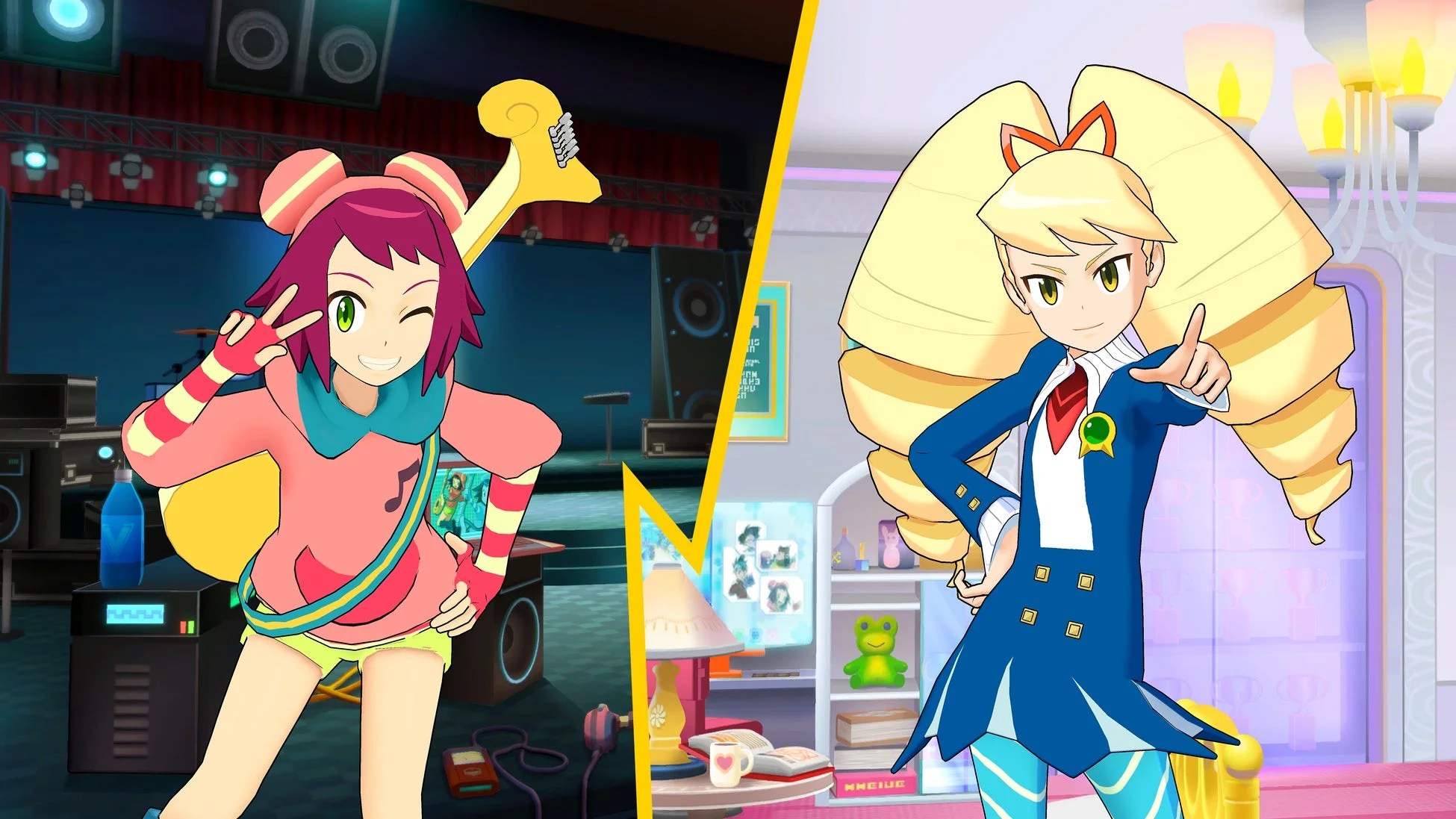 響ミソラと白金ルナの待ち受けキャラクター