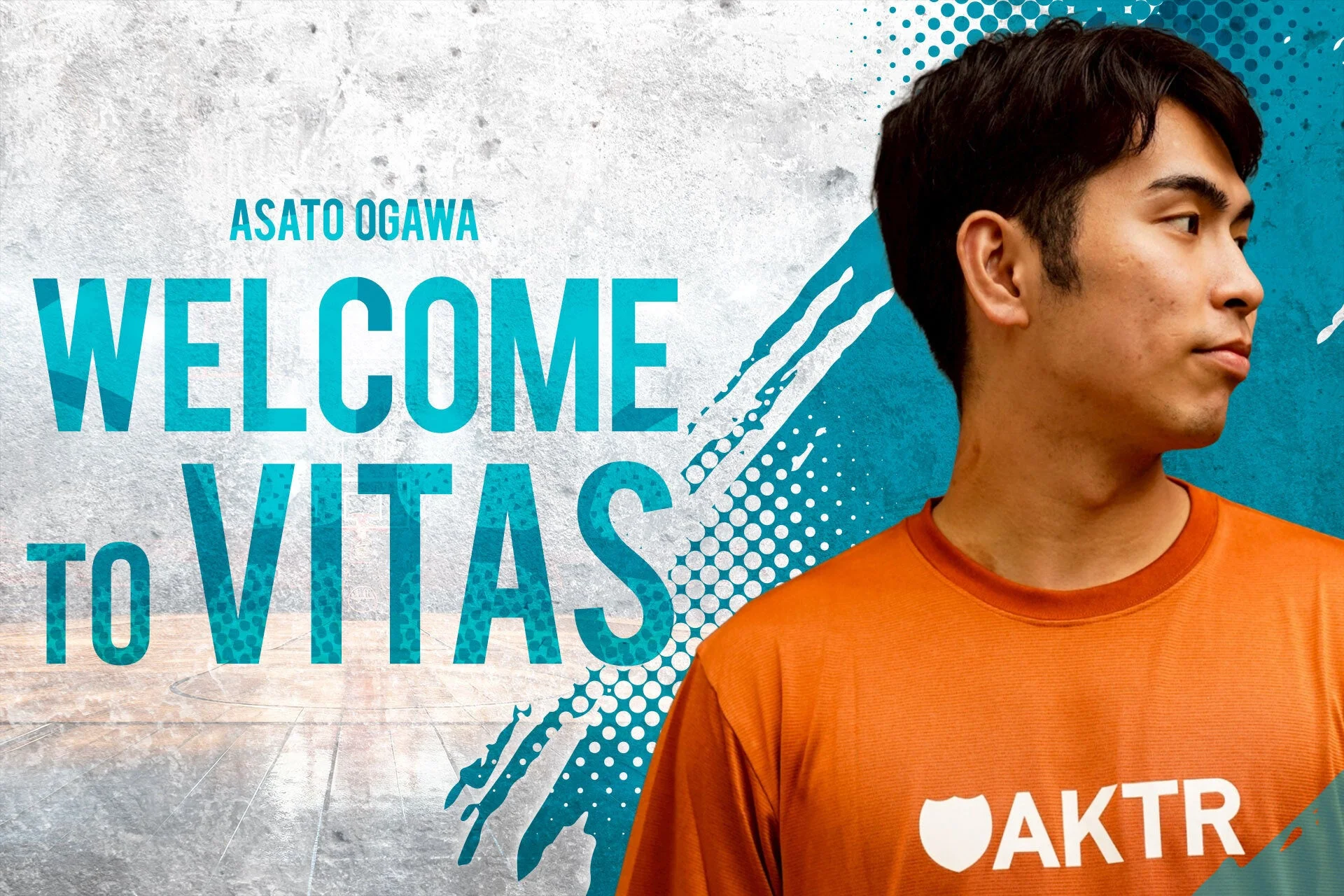 小川選手がVITASに歓迎される様子