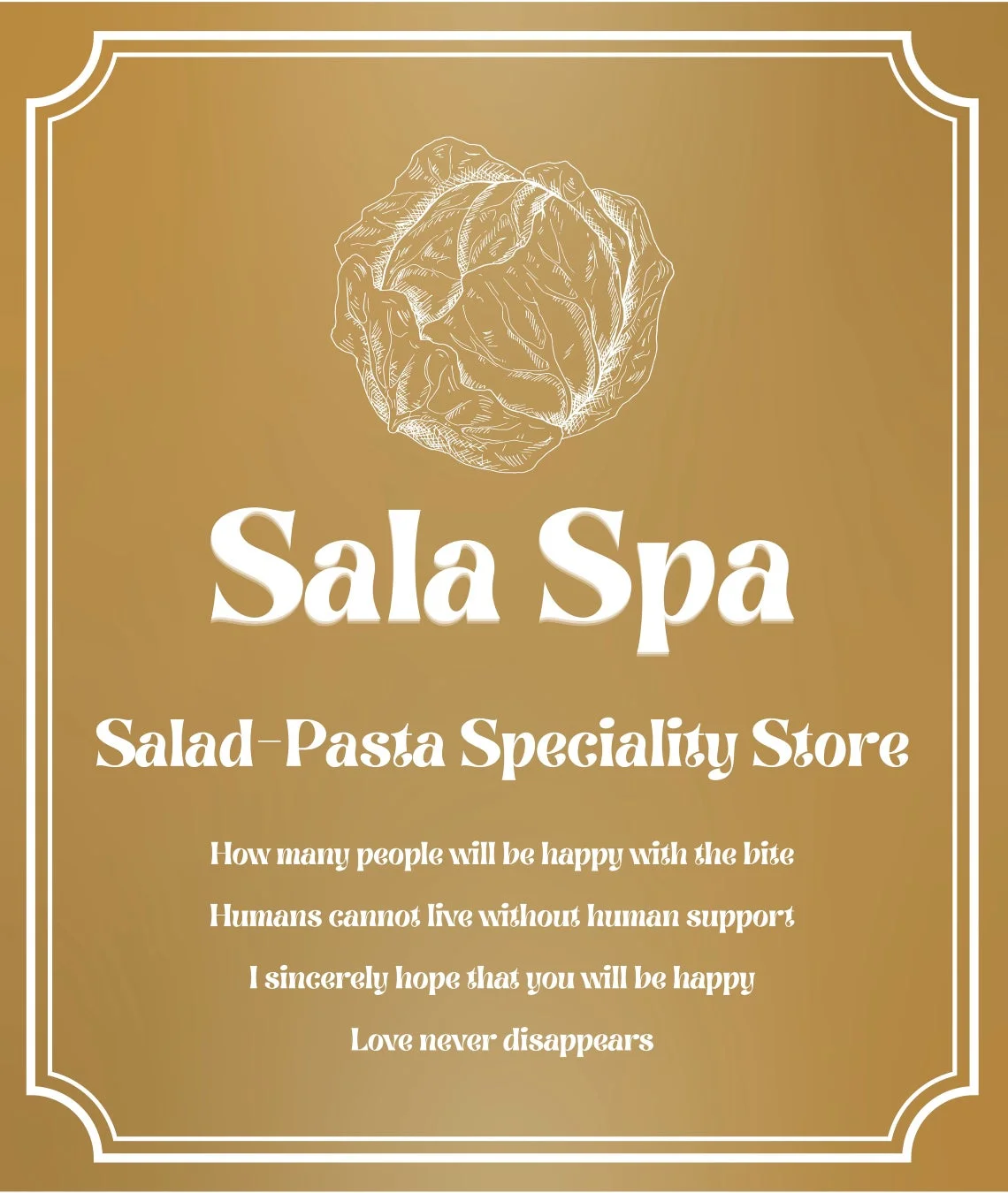 SalaSpaのロゴとメッセージ