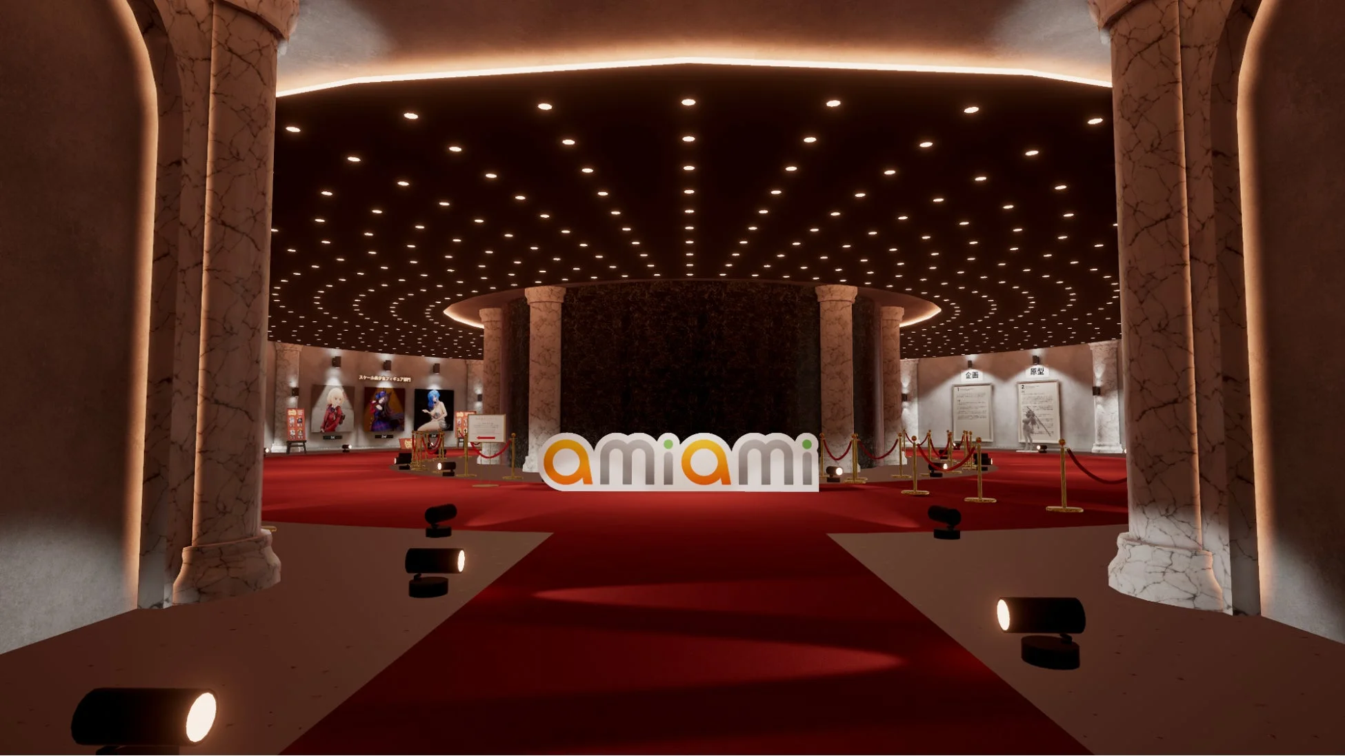 amiamiのフィギュア展示スペース