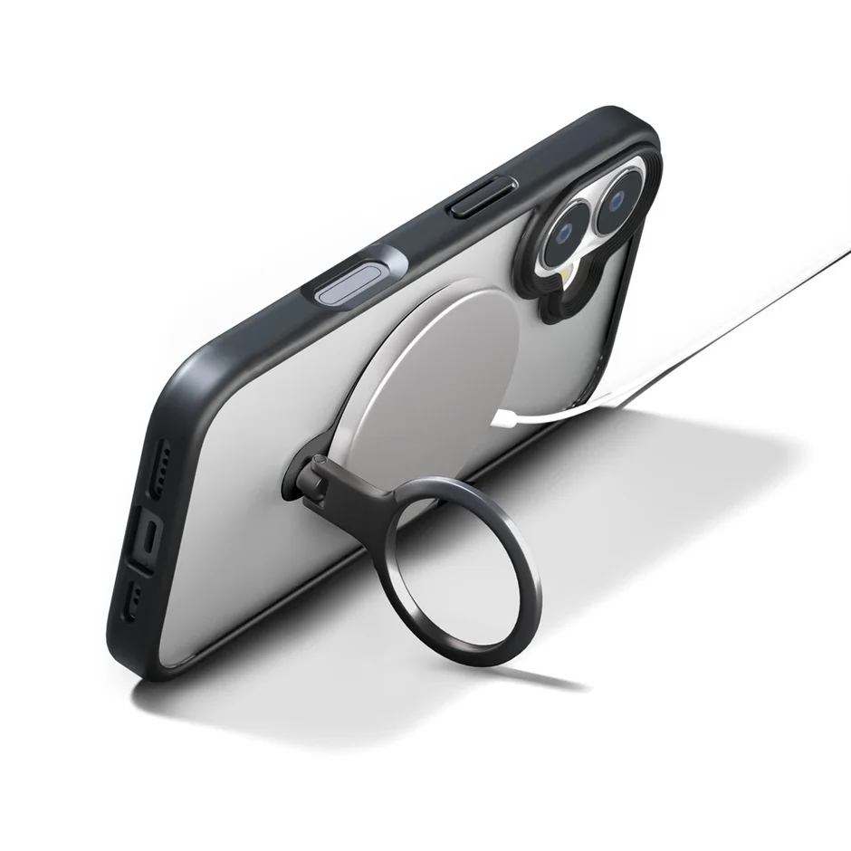 MagSafe対応のリングホルダーで充電しながら動画視聴