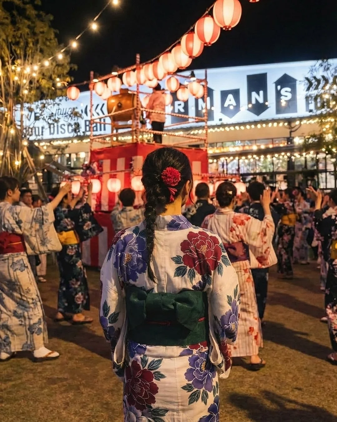 盆踊り練習会の様子