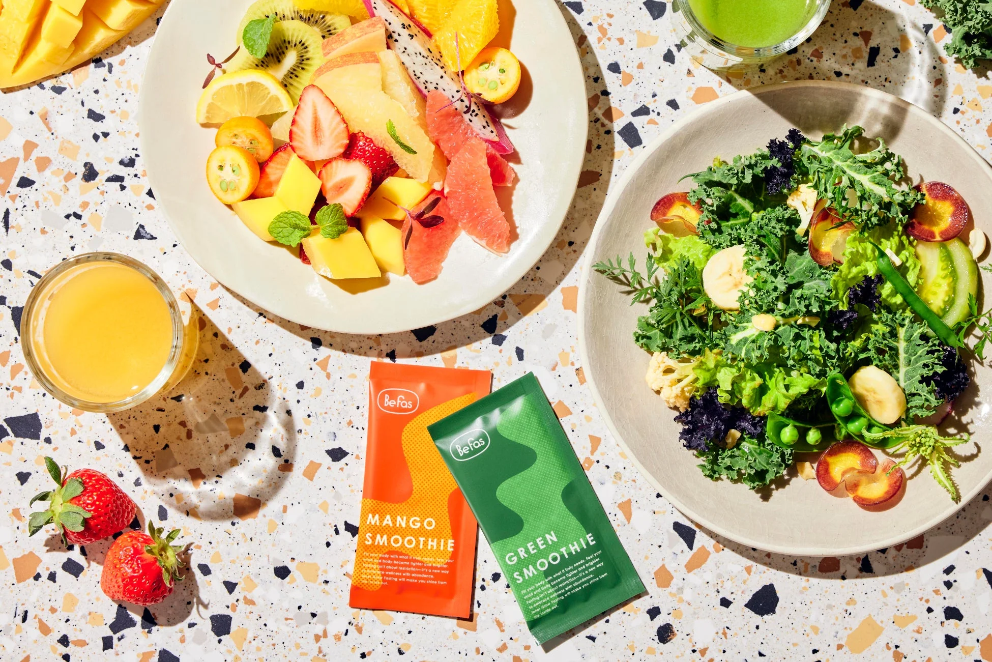 Befas スムージーとサラダ