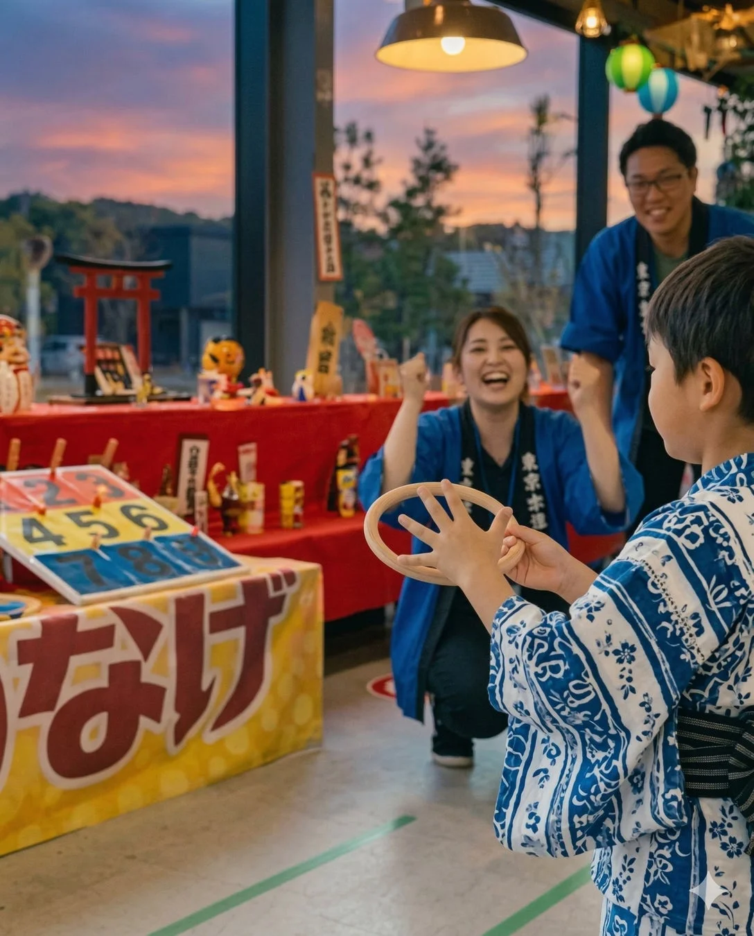 輪投げを楽しむ子ども