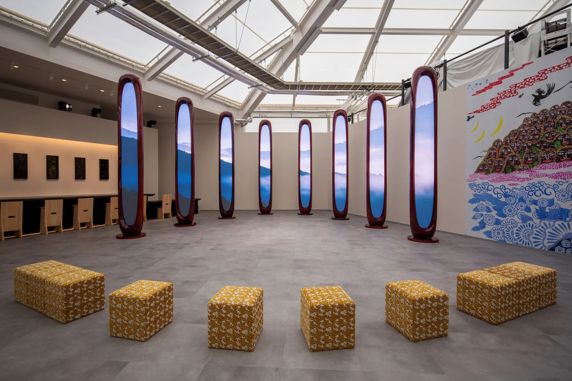 万博会場でのアート展示風景