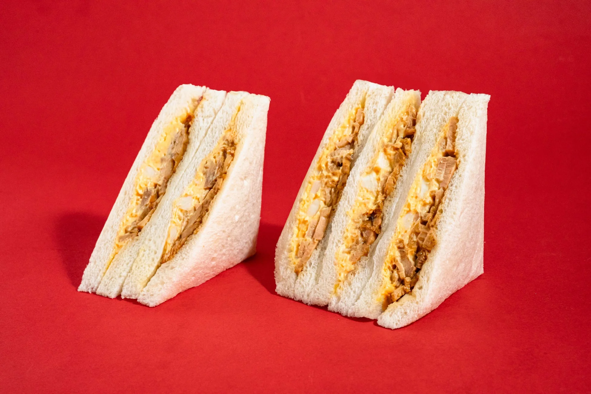 テリヤキチキンとたまごのサンドの比較