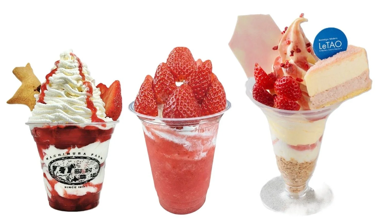 いちごパフェ各種