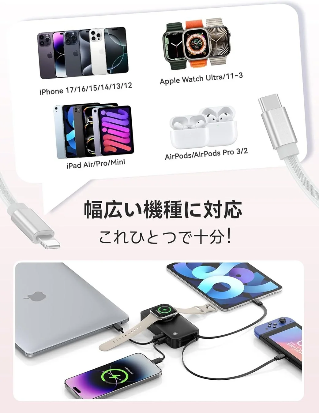 幅広い機種に対応