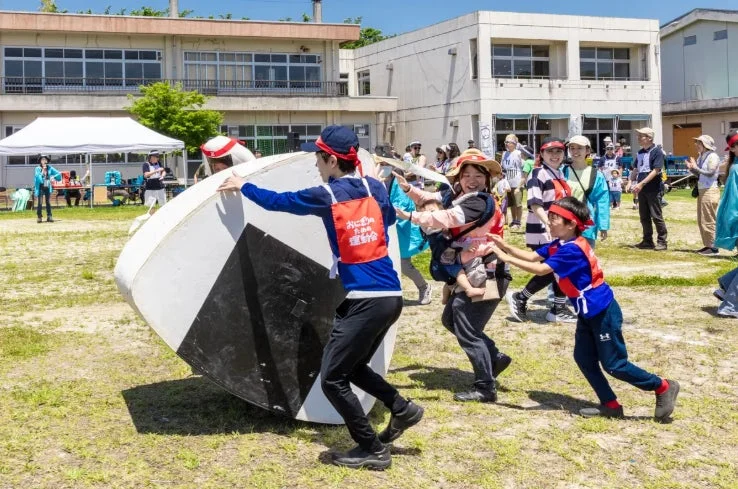 おにぎり転がし競争