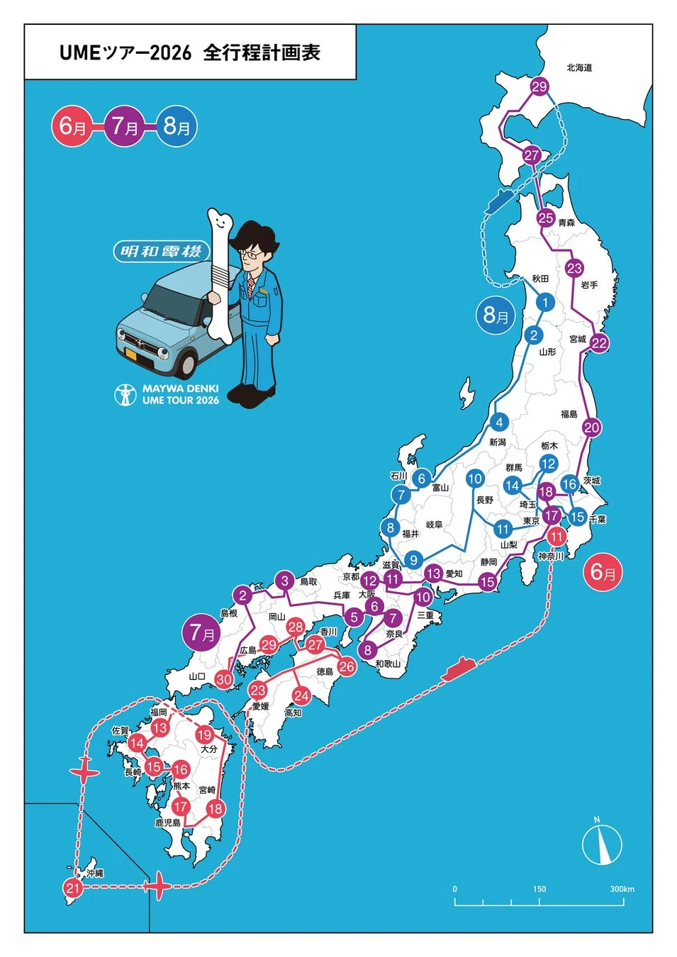 UMEツアー2026 全行程計画表
