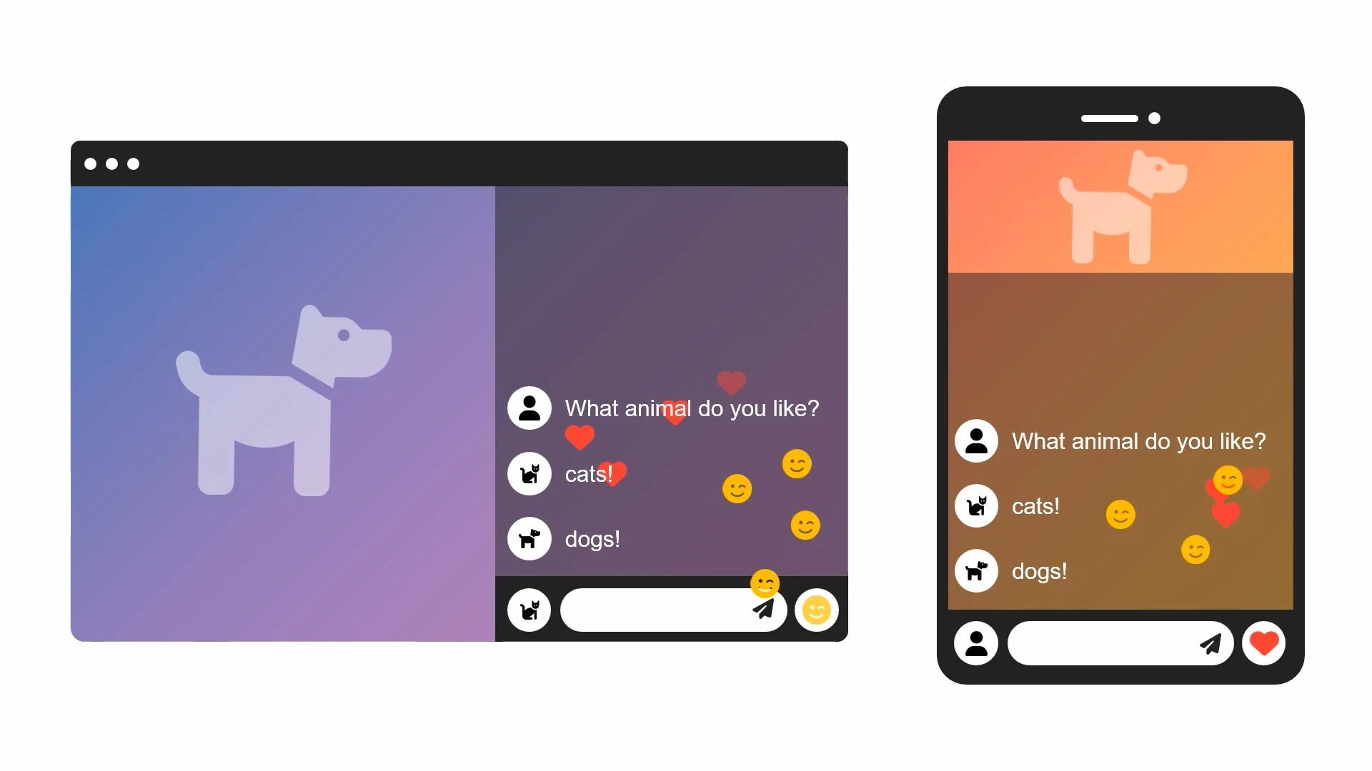 LIVEPARK STUDIOのチャット画面