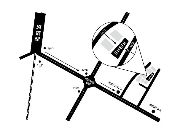 SHEIN TOKYO アクセス