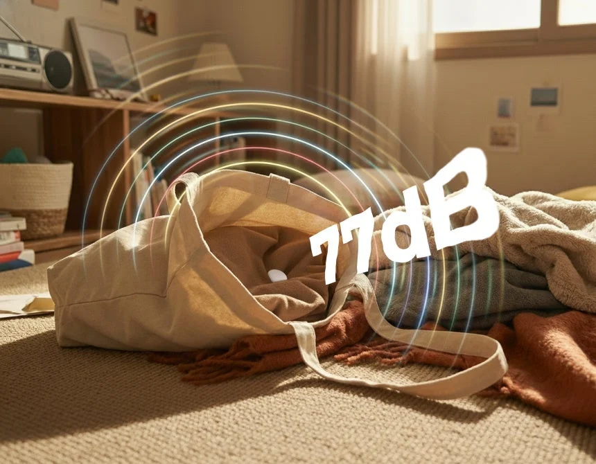 バッグから音波を発するTag.Oのイメージ