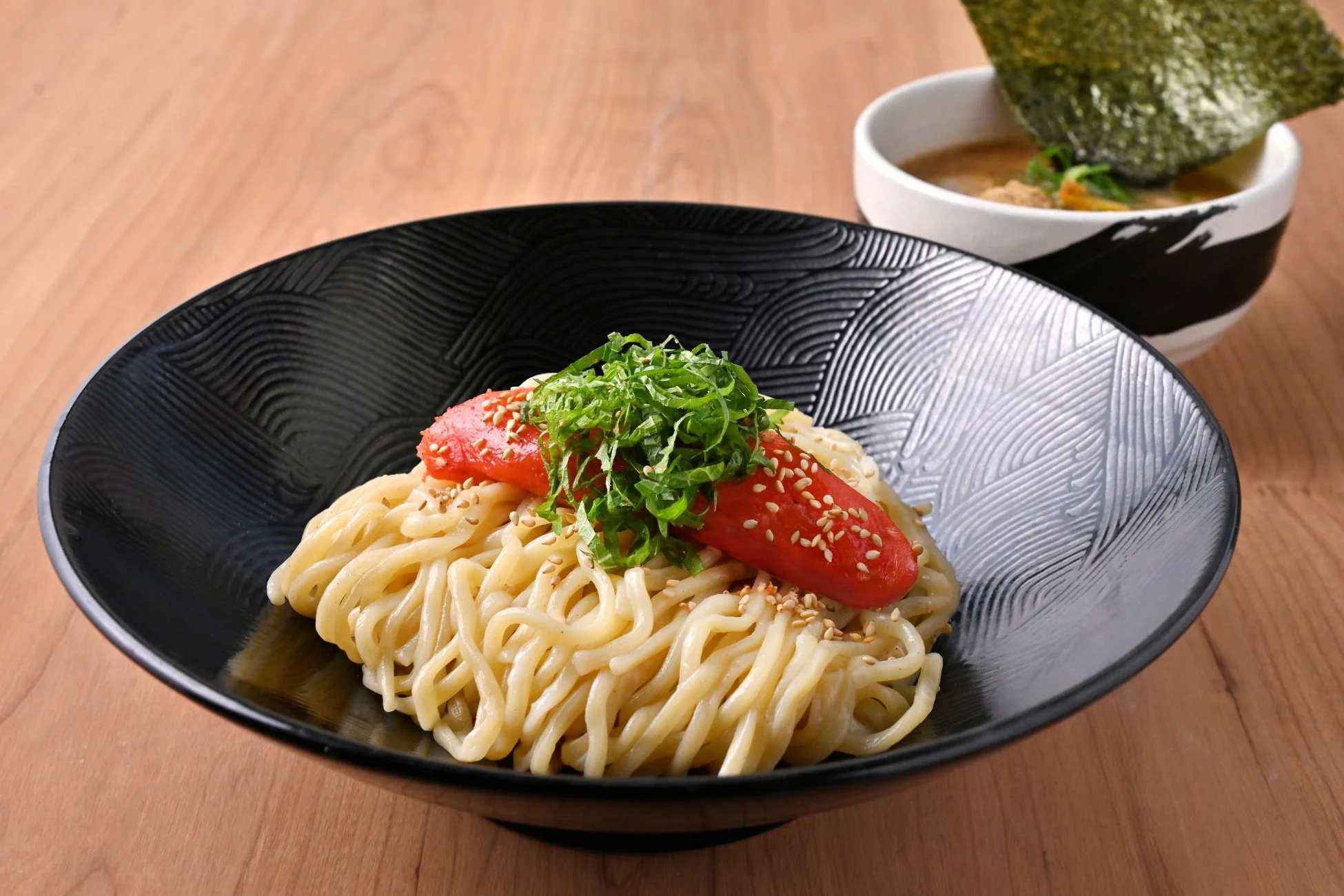 つけ麺、明太子、大葉