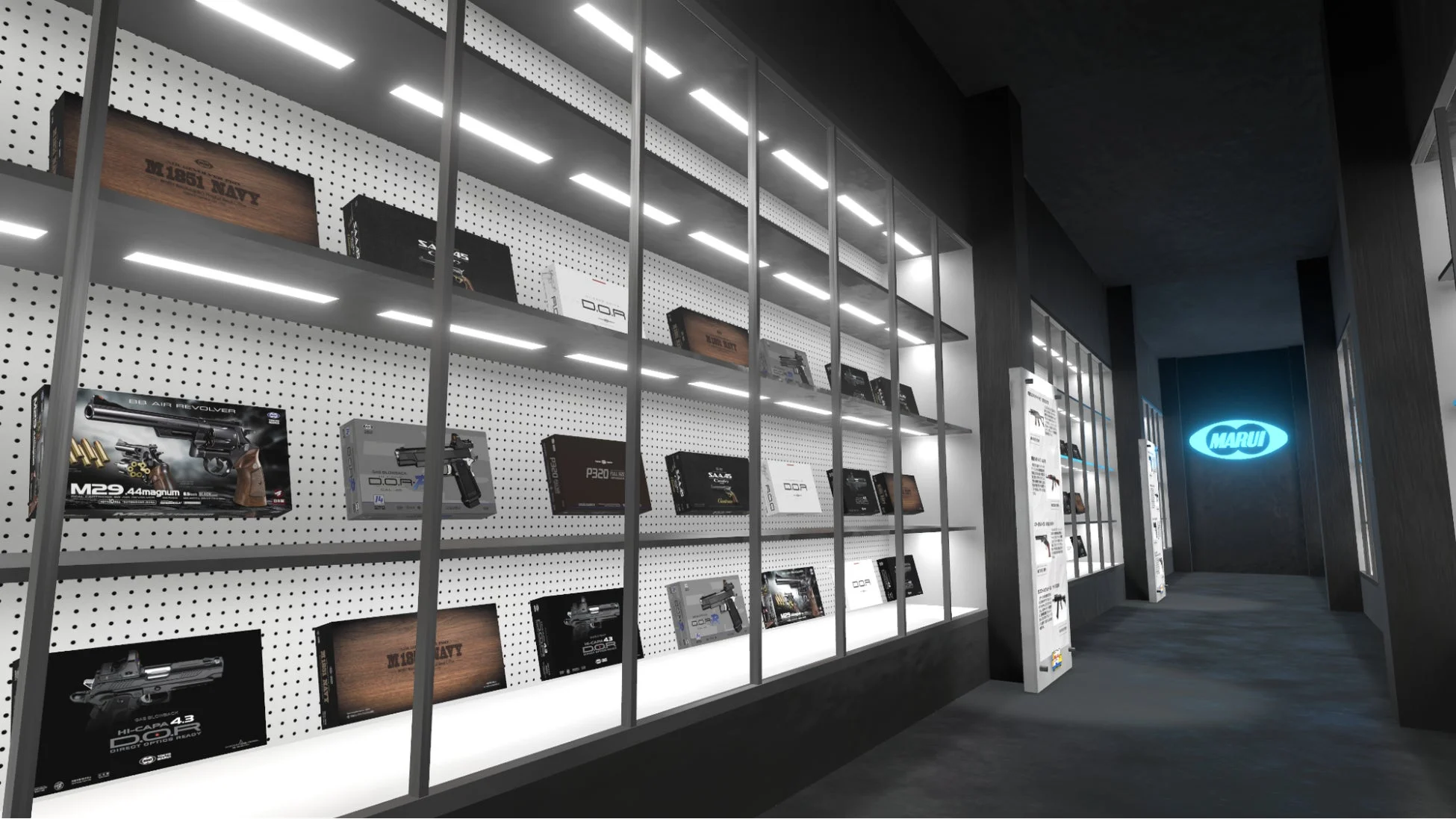 東京マルイのエアガン・モデルガン展示