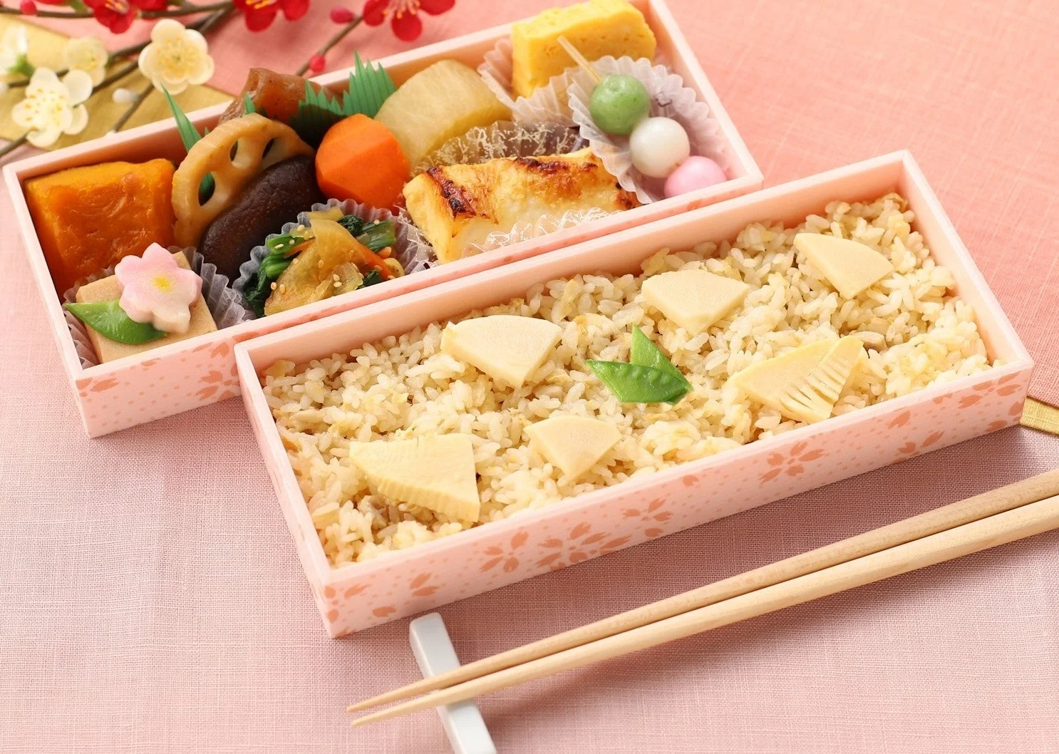 春彩筍ご飯2段弁当