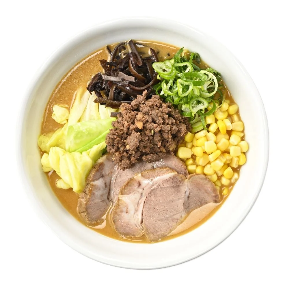 札幌背脂みそ エゾ鹿肉とコーンのせ