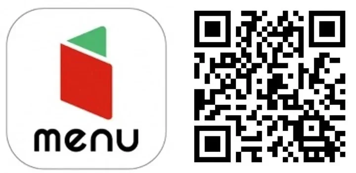 menuアプリのQRコード