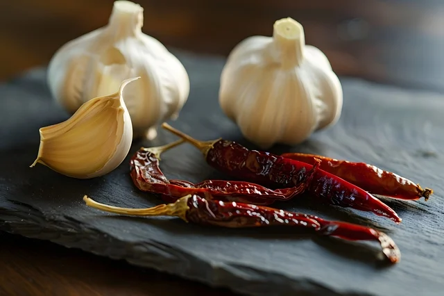 ニンニクと唐辛子