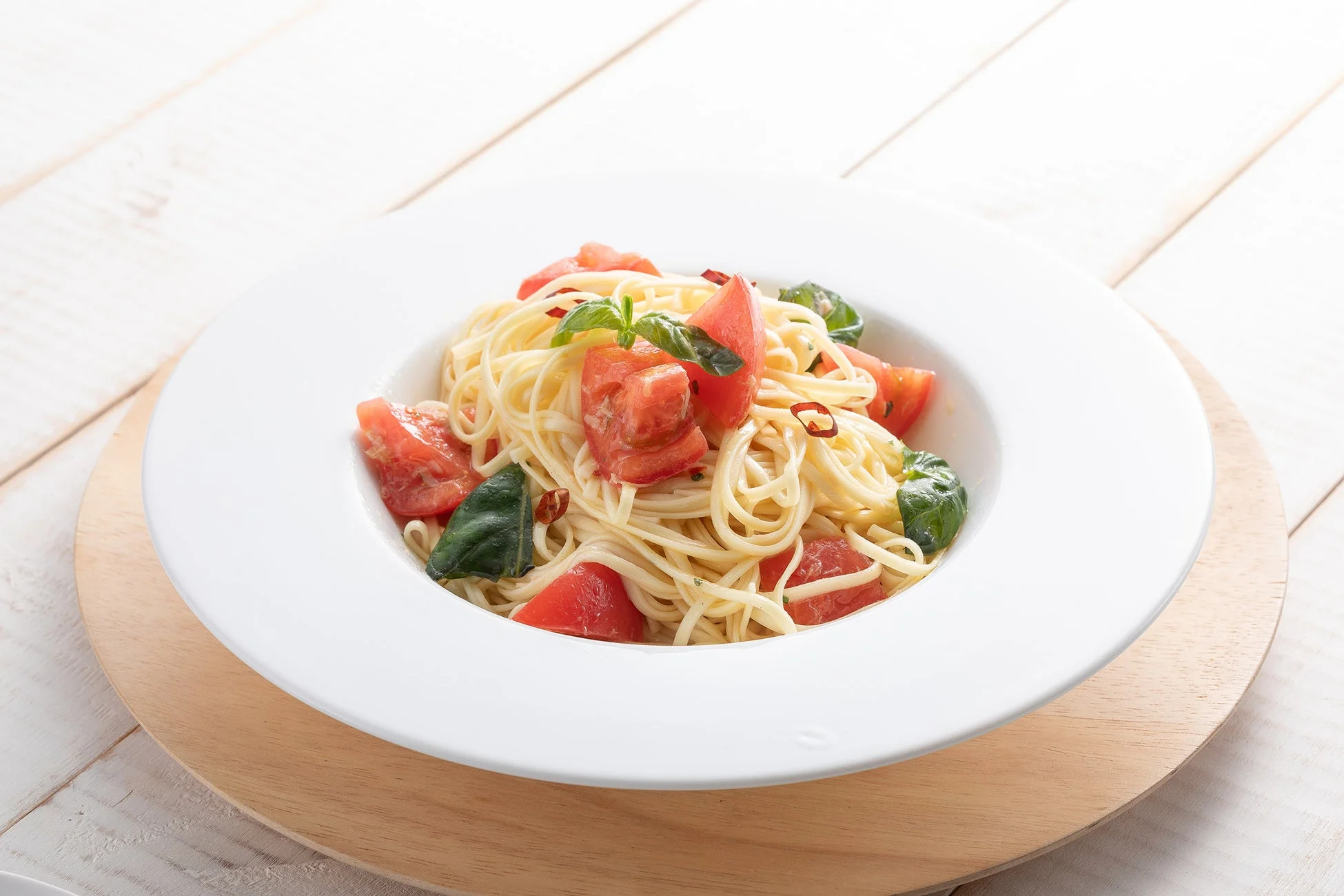 冷製パスタ風ぺペロンラーメンの完成例