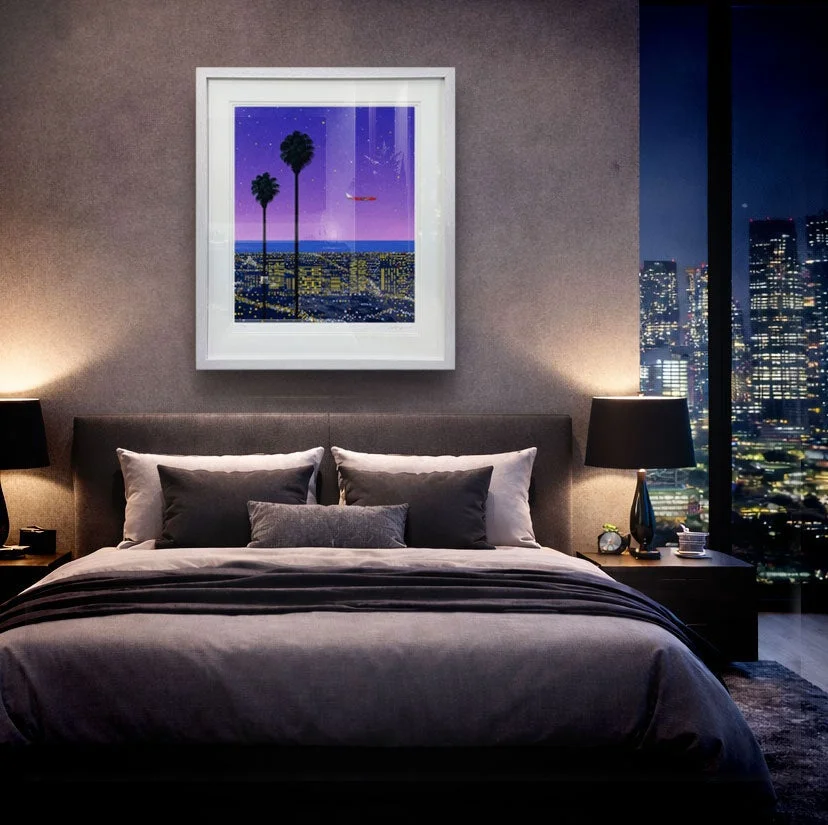 寝室に飾られた作品