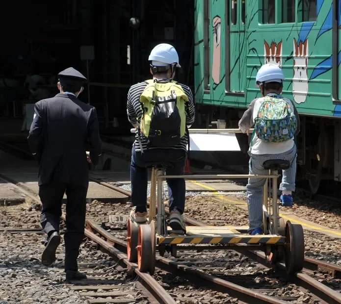 軌道自転車体験