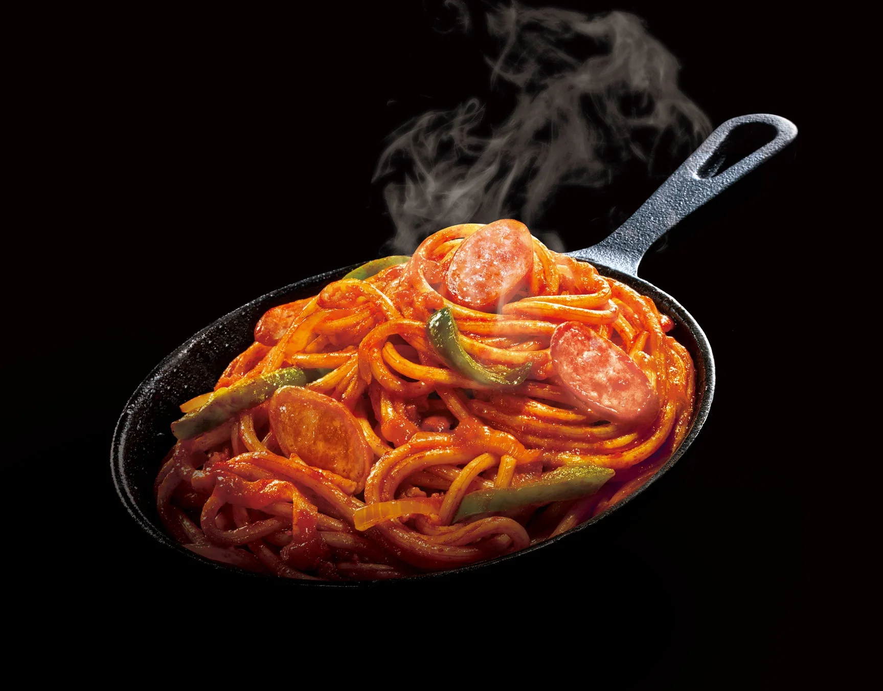 調理中のナポリタン