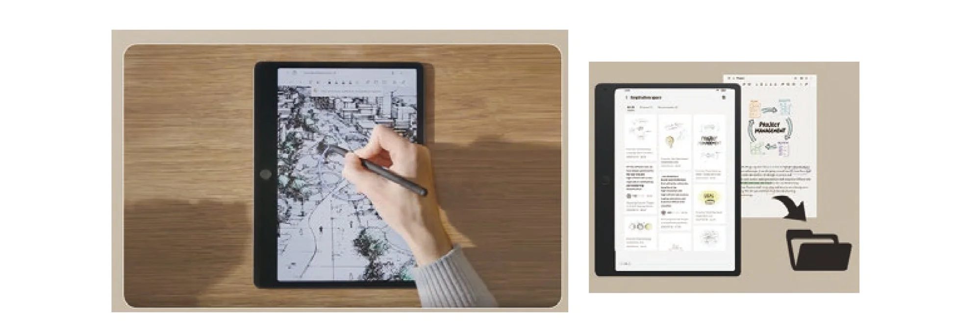 タブレットとデジタルペンを使ったメモや資料整理
