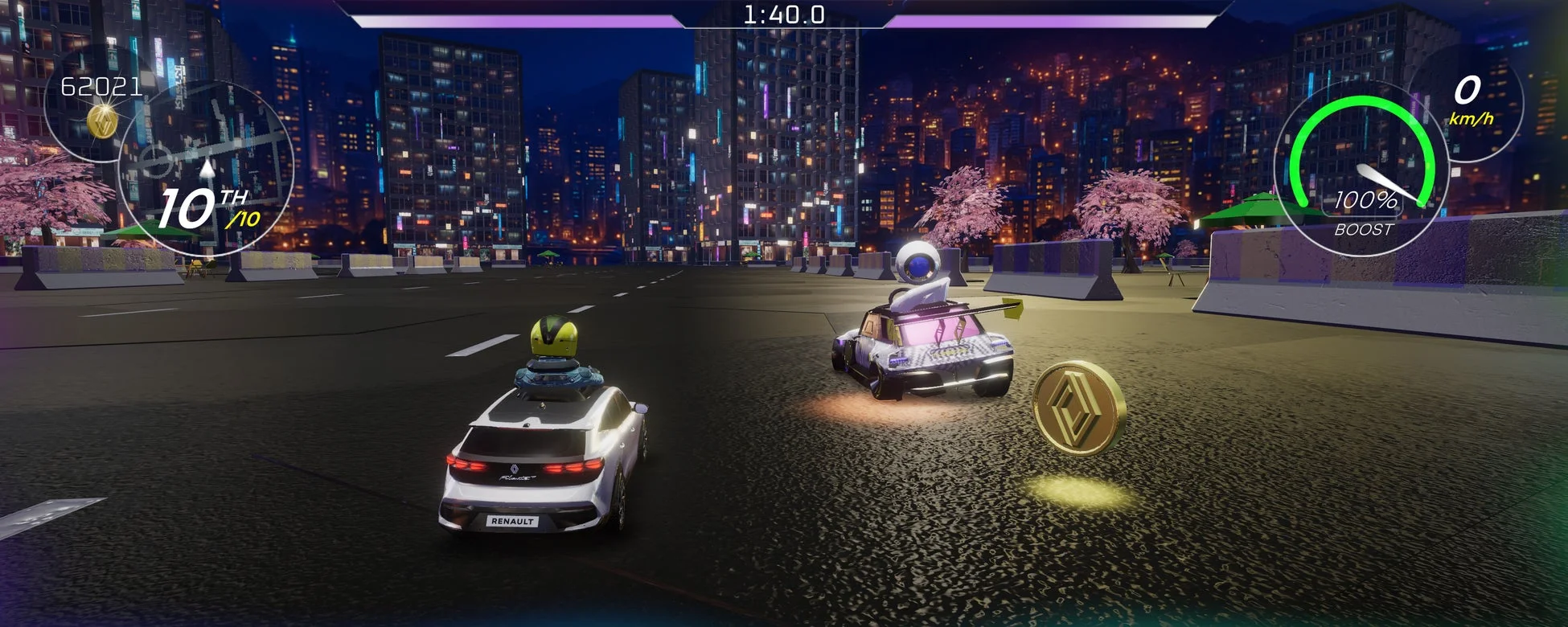 レースゲームのスクリーンショット