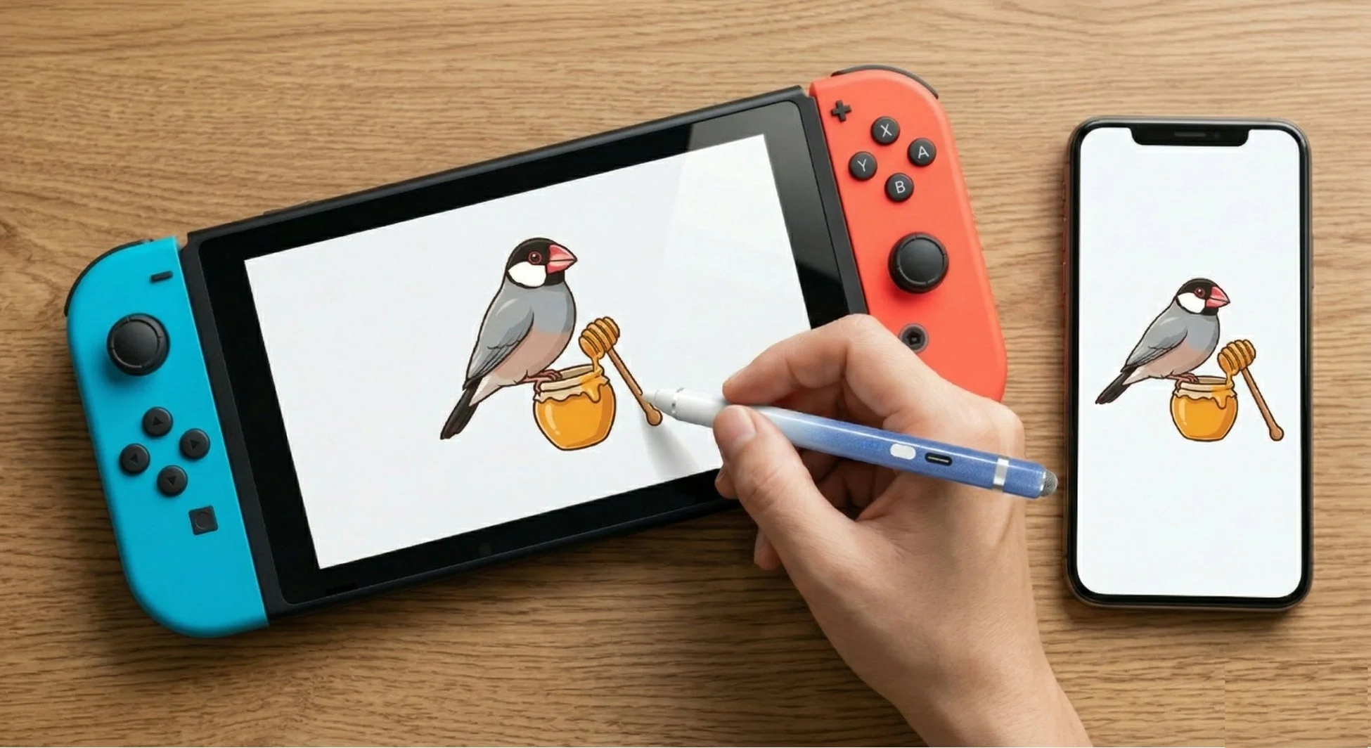 Nintendo SwitchとiPhoneでスタイラスペンを使用