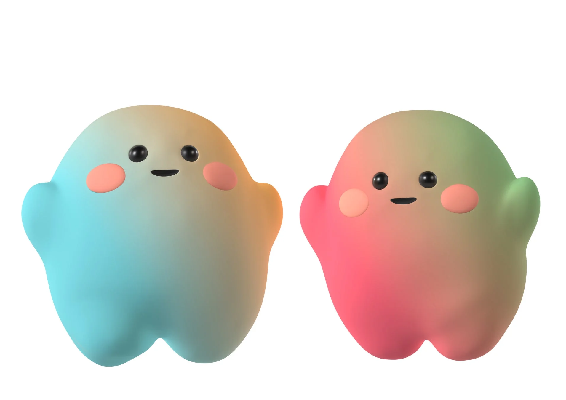 丸いボディに笑顔のキャラクター