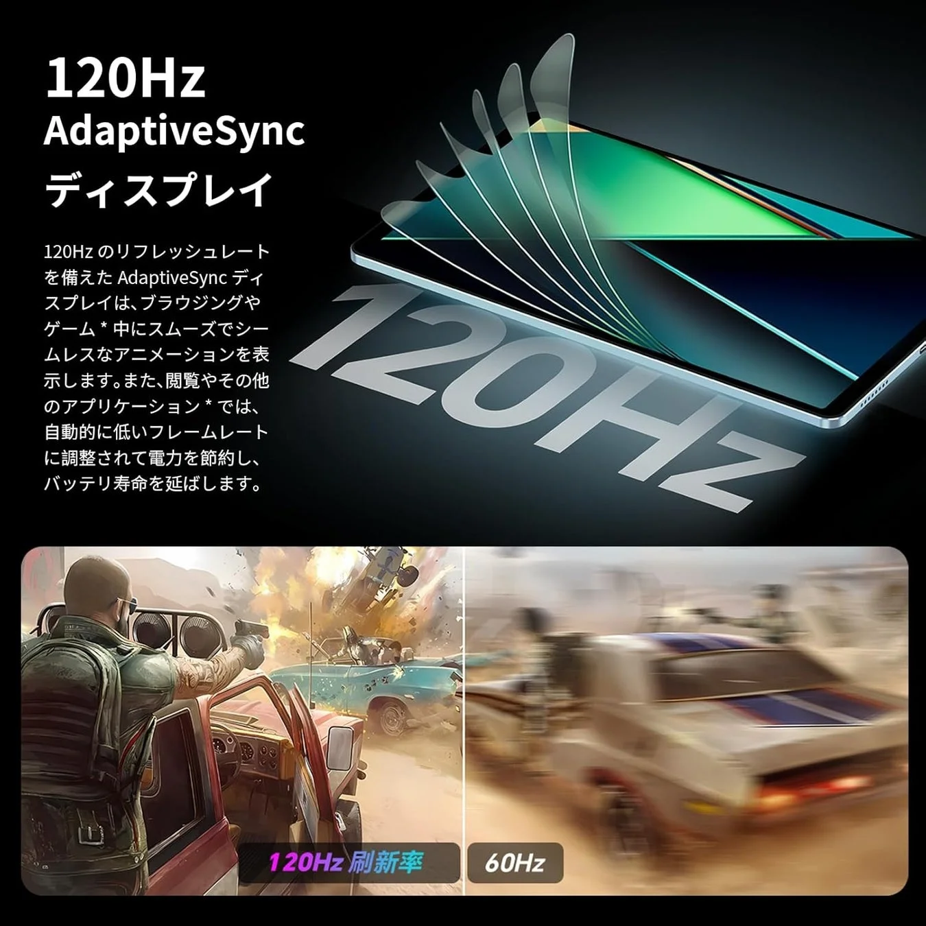 120Hz AdaptiveSync ディスプレイ